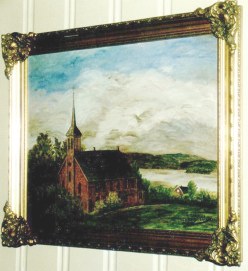 Dagfinn Negrds maleri av Holla kirke - 1937.